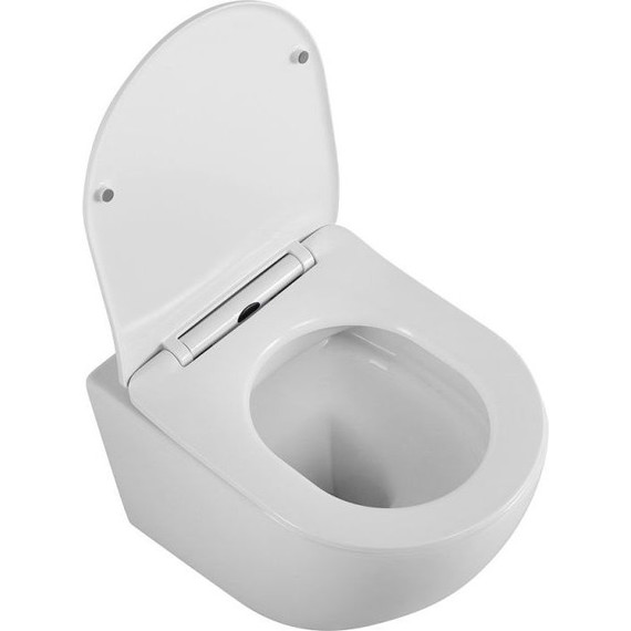 Унитаз подвесной безободковый BelBagno Uno 2.0 BB7306CHR/SC с тонкой крышкой микролифт, Цвет производителя: белый - 8 Унитаз подвесной безободковый BelBagno Uno 2.0 BB7306CHR/SC с тонкой крышкой микролифт, Цвет производителя: белый фото 8