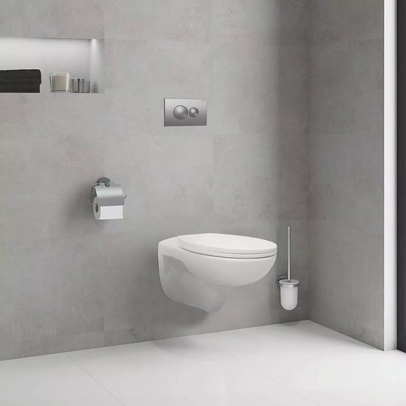 Инсталляция с подвесным унитазом комплект: Grohe Rapid SL 38772001 с подвесным безободковым унитазом Loranto Fredo CS-WH8005 сиденье микролифт, крепление, кнопка смыва хром - 12 Инсталляция с подвесным унитазом комплект: Grohe Rapid SL 38772001 с подвесным безободковым унитазом Loranto Fredo CS-WH8005 сиденье микролифт, крепление, кнопка смыва хром фото 12