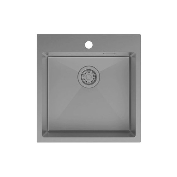 Кухонная мойка Iddis Haze HAZ49GMi77, графит матовый фото 