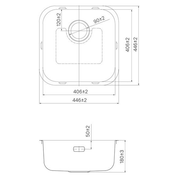 Кухонная мойка Iddis Mate MAT44GMi77, графит матовый фото 16
