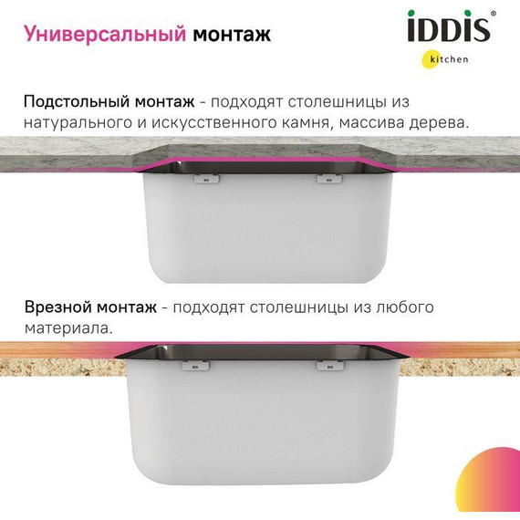 Кухонная мойка Iddis Mate MAT44GMi77, графит матовый фото 9