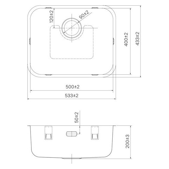 Кухонная мойка Iddis Mate MAT53GMi77, графит матовый фото 15