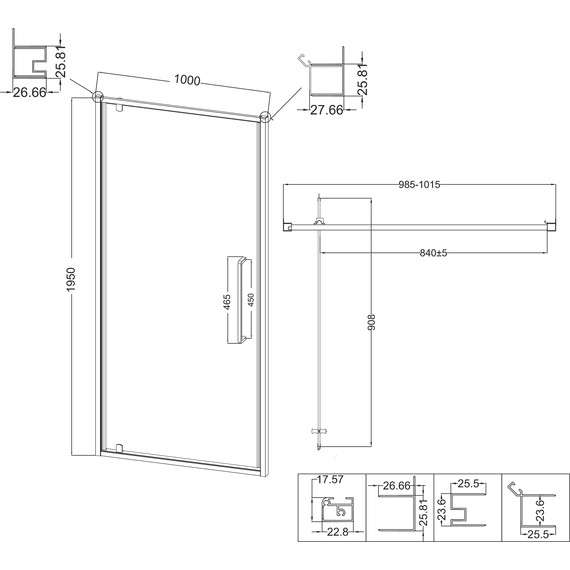 Душевая дверь Niagara Nova 100 см NG-45-10ASG, золото брашированное/прозрачное - 12 Душевая дверь Niagara Nova 100 см NG-45-10ASG, золото брашированное/прозрачное фото 12
