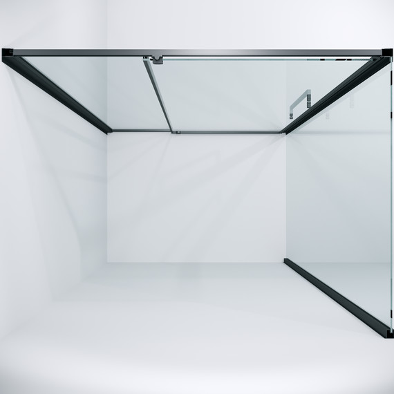 Душевое ограждение Niagara Nova 110x80 см NG-35-11AGR-A80GR-34, графит матовый/прозрачное фото 3