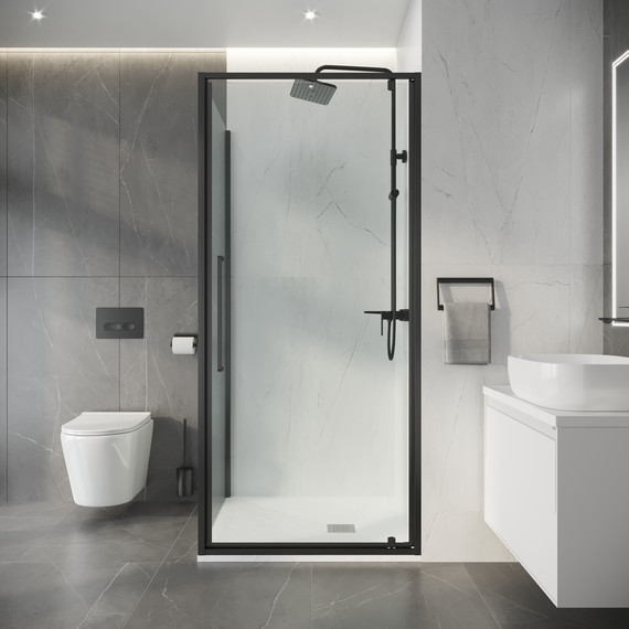 Душевое ограждение Niagara Nova 80x100 см NG-35-8AGR-A100GR-34, графит матовый/прозрачное - 4 Душевое ограждение Niagara Nova 80x100 см NG-35-8AGR-A100GR-34, графит матовый/прозрачное фото 4