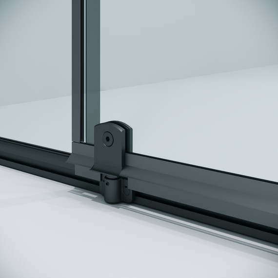 Душевое ограждение Niagara Nova 100x100 см NG-35-10AGR-A100GR-34, графит матовый/прозрачное фото 11