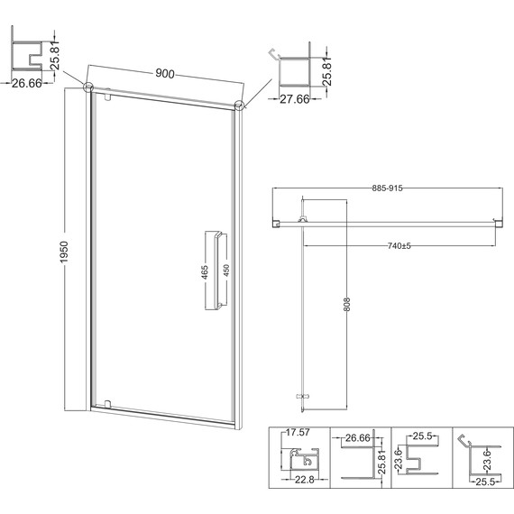 Душевая дверь Niagara Nova 90 см NG-45-9ASG, золото брашированное/прозрачное - 12 Душевая дверь Niagara Nova 90 см NG-45-9ASG, золото брашированное/прозрачное фото 12