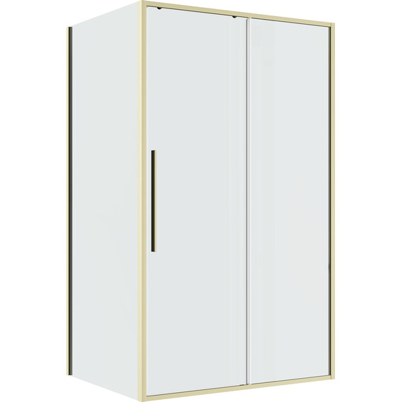 Душевое ограждение Niagara Nova 130x80 см NG-44-13ASG-A80SG-34, золото брашированное/прозрачное фото 2