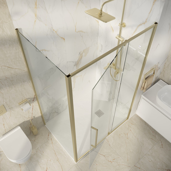 Душевое ограждение Niagara Nova 120x80 см NG-45-12ASG-A80SG-34, золото брашированное/прозрачное - 6 Душевое ограждение Niagara Nova 120x80 см NG-45-12ASG-A80SG-34, золото брашированное/прозрачное фото 6