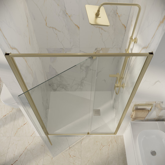 Душевая дверь Niagara Nova 110 см NG-45-11ASG, золото брашированное/прозрачное - 6 Душевая дверь Niagara Nova 110 см NG-45-11ASG, золото брашированное/прозрачное фото 6