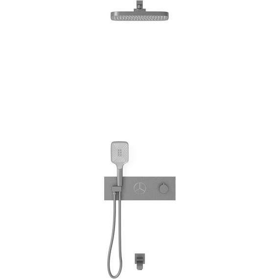 Душевая система для ванны с термостатом Vincea VSFW-432T1GM, вороненая сталь - 3 Душевая система для ванны с термостатом Vincea VSFW-432T1GM, вороненая сталь фото 3