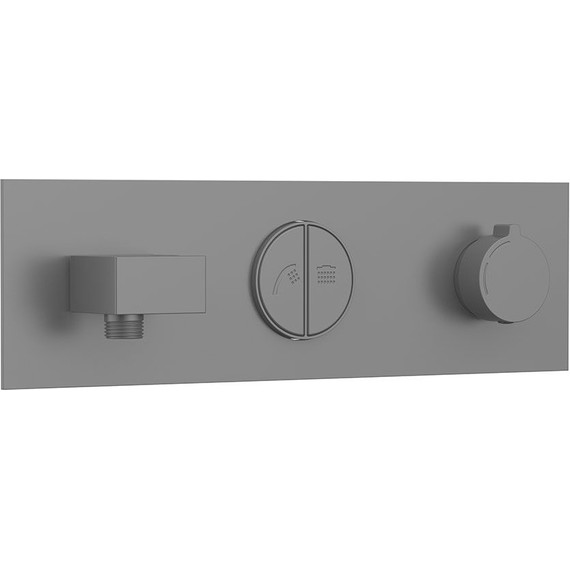 Душевая система для ванны с термостатом Vincea VSFW-432T1GM, вороненая сталь - 6 Душевая система для ванны с термостатом Vincea VSFW-432T1GM, вороненая сталь фото 6