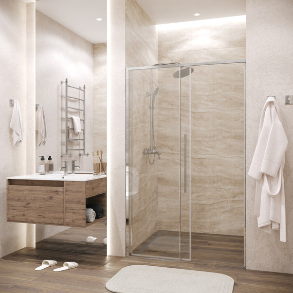 Душевая дверь Grossman Galaxy 140 см 100.K33.01.140.10.00, хром/прозрачное фото 6