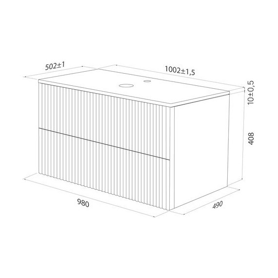 Тумба подвесная со столешницей Iddis Aiger 100 см AIG10W0i95K, белый фото 10