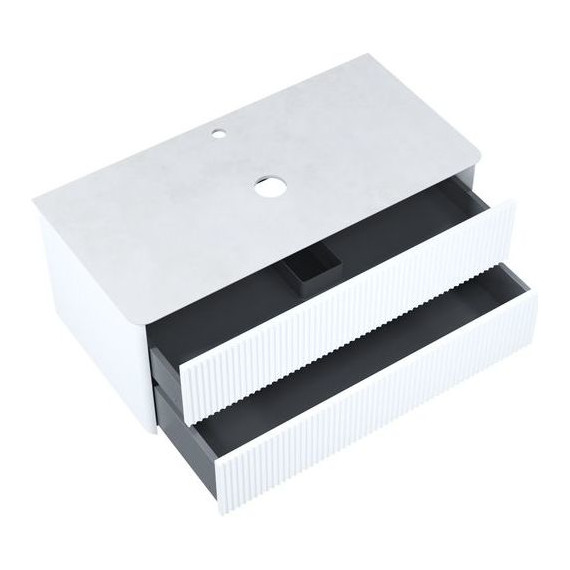 Тумба подвесная со столешницей Iddis Aiger 100 см AIG10W0i95K, белый фото 4