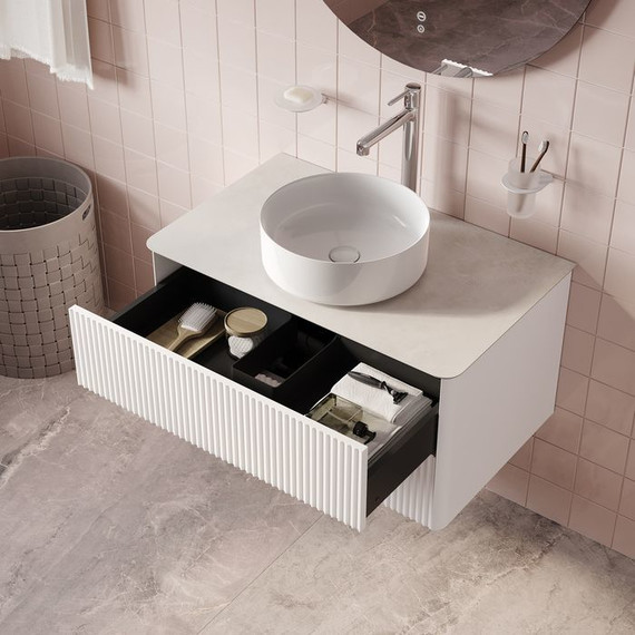 Тумба подвесная со столешницей Iddis Aiger 80 см AIG80W0i95K, белый фото 9