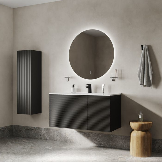 Тумба подвесная с раковиной Iddis Bild 100 см BIL10G0i95K, тёмно-серый фото 5