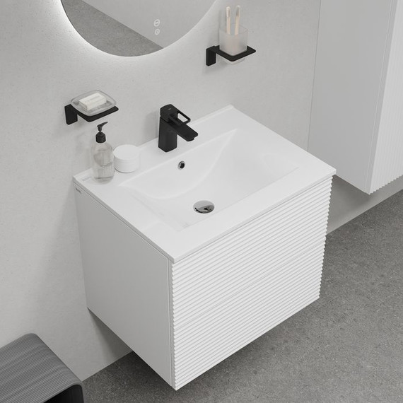 Тумба подвесная с раковиной Iddis Bild 60 см BIL60W0i95K, белый фото 