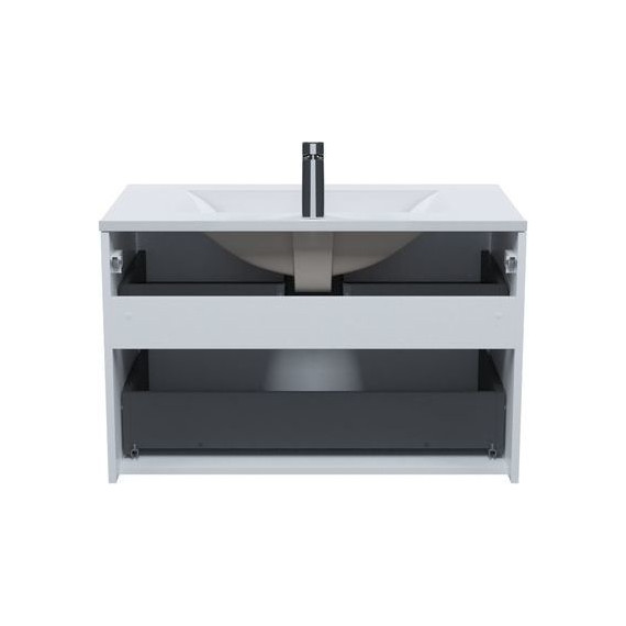 Тумба подвесная с раковиной Iddis Bild 80 см BIL80W0i95K, белый фото 4