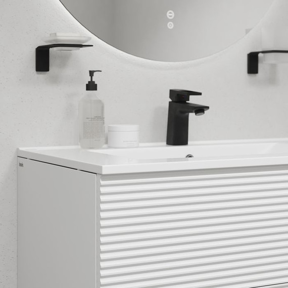 Тумба подвесная с раковиной Iddis Bild 80 см BIL80W0i95K, белый фото 6