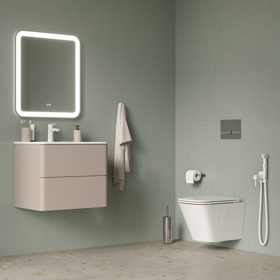 Унитаз подвесной безободковый Iddis Bild BIQRNSEi25 с тонкой крышкой микролифт (система смыва Торнадо) фото 4