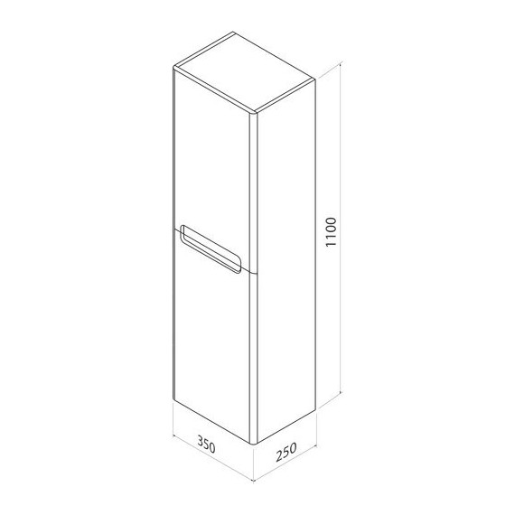 Пенал подвесной Iddis Edifice 35 см EDI35W0i97, белый фото 4