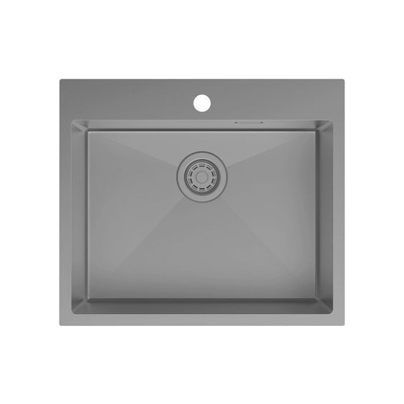 Кухонная мойка Iddis Haze HAZ59GMi77, графит матовый фото 