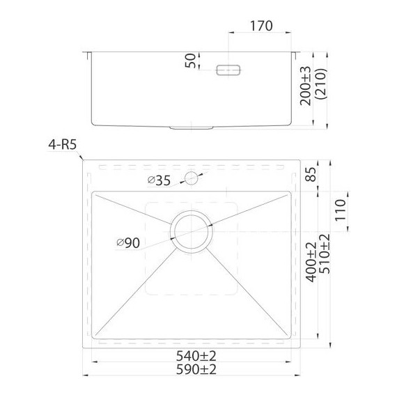 Кухонная мойка Iddis Haze HAZ59GMi77, графит матовый фото 16