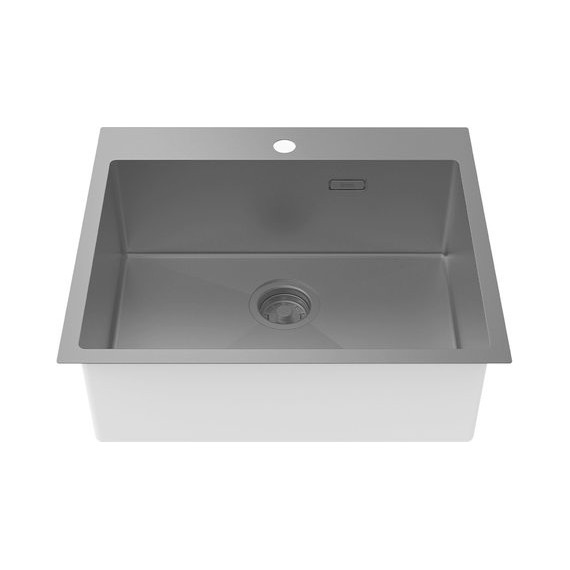 Кухонная мойка Iddis Haze HAZ59GMi77, графит матовый фото 2