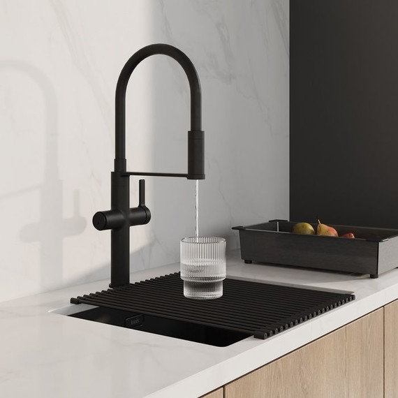 Смеситель для кухни Iddis Ikon IKNBLFFi05, чёрный матовый, Цвет производителя: чёрный матовый фото 3