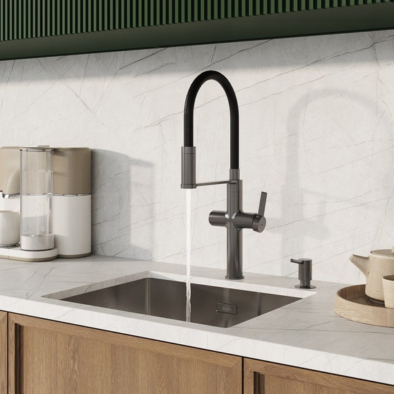 Смеситель для кухни Iddis Ikon IKNGMFFi05, графит матовый, Цвет производителя: графит матовый фото 2