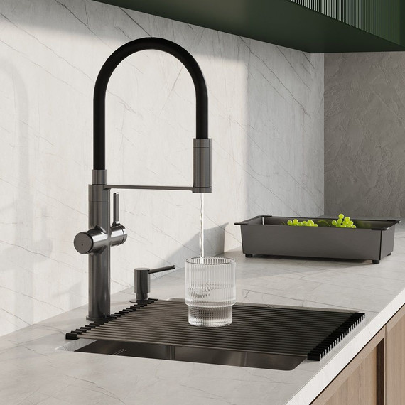 Смеситель для кухни Iddis Ikon IKNGMFFi05, графит матовый, Цвет производителя: графит матовый фото 4