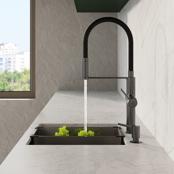 Смеситель для кухни Iddis Ikon IKNGMFFi05, графит матовый, Цвет производителя: графит матовый фото 5