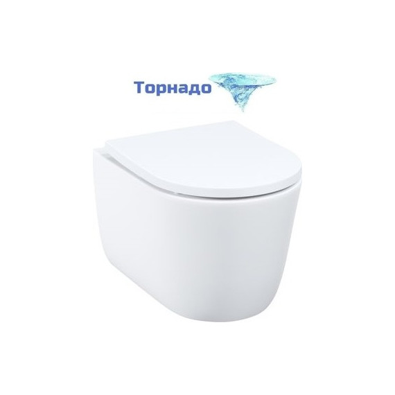 Унитаз подвесной безободковый Iddis Slide SLIRDSEi25 с крышкой микролифт (система смыва Торнадо) фото 