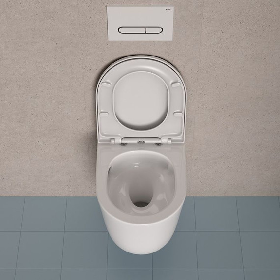 Унитаз подвесной безободковый Iddis Slide SLIRDSEi25 с крышкой микролифт (система смыва Торнадо) фото 5