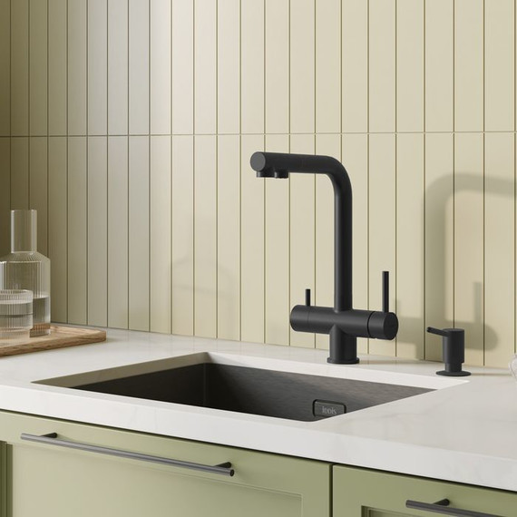 Смеситель для кухни Iddis Umbra UMBBLPFi05, чёрный матовый, Цвет производителя: чёрный матовый фото 2