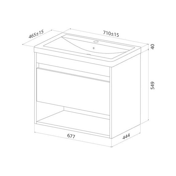 Тумба подвесная с раковиной Iddis Zodiac X 70 см ZDX70WNi95K, белый фото 8