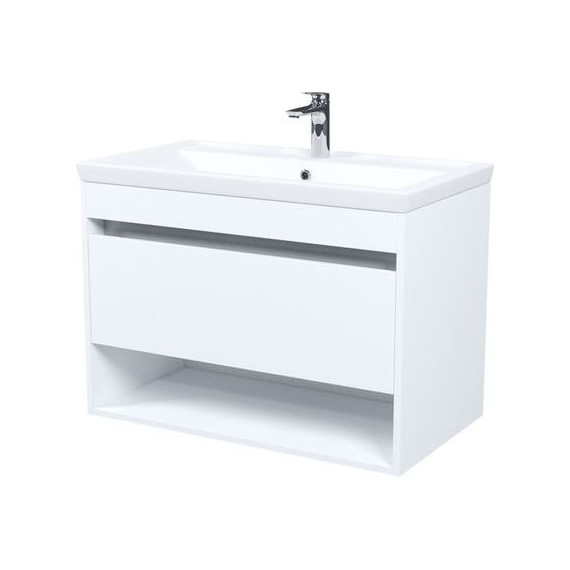 Тумба подвесная с раковиной Iddis Zodiac X 80 см ZDX80WNi95K, белый фото 2