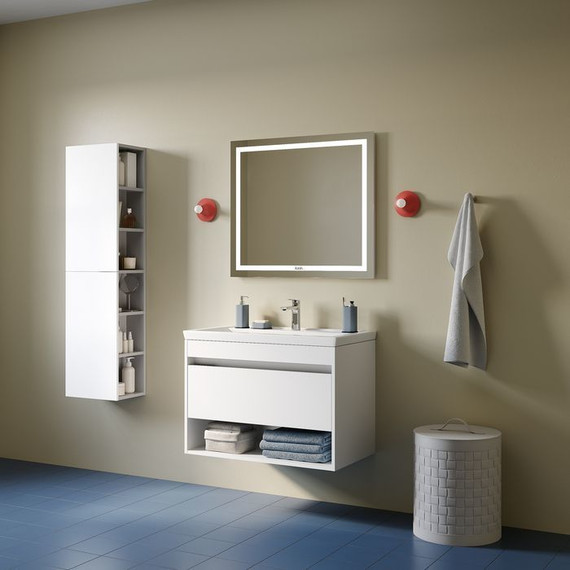 Тумба подвесная с раковиной Iddis Zodiac X 80 см ZDX80WNi95K, белый фото 5