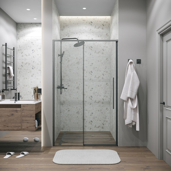 Душевая дверь Grossman Galaxy 100 см 100.K33.01.100.42.00, графит сатин/прозрачное фото 5