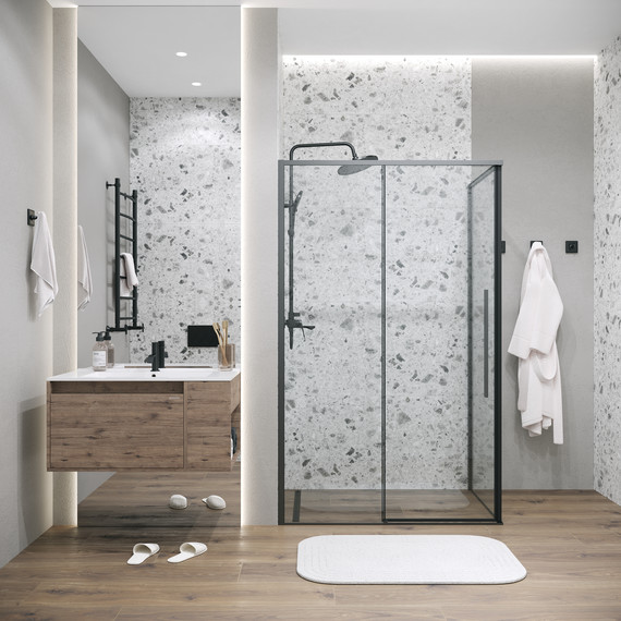 Душевое ограждение Grossman Galaxy 120x70 см 120.K33.01.1270.21.00, чёрный матовый/прозрачное фото 3