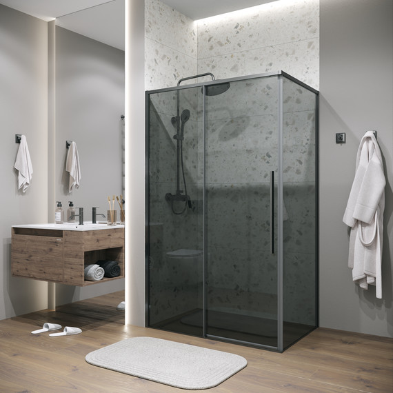 Душевое ограждение Grossman Galaxy 120x70 см 120.K33.01.1270.42.10, графит сатин/тонированное фото 