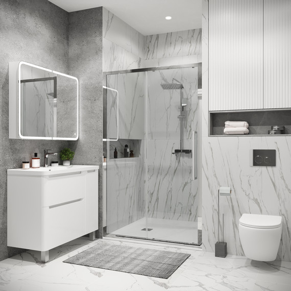 Душевая дверь Grossman Cosmo 110 см 100.K33.02.110.10.00, хром/прозрачное - 4 Душевая дверь Grossman Cosmo 110 см 100.K33.02.110.10.00, хром/прозрачное фото 4