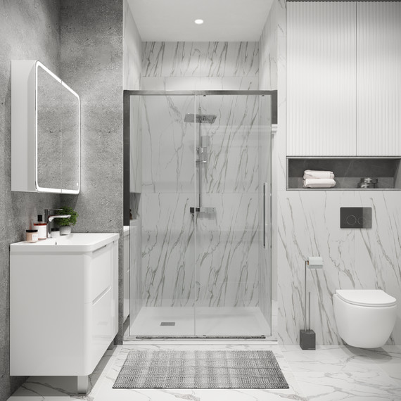 Душевая дверь Grossman Cosmo 100 см 100.K33.02.100.10.00, хром/прозрачное - 5 Душевая дверь Grossman Cosmo 100 см 100.K33.02.100.10.00, хром/прозрачное фото 5