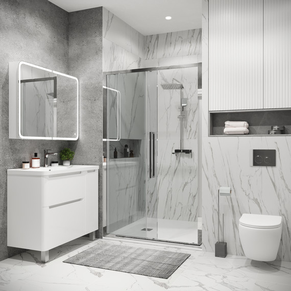 Душевая дверь Grossman Cosmo 110 см 100.K33.02.110.10.00, хром/прозрачное - 6 Душевая дверь Grossman Cosmo 110 см 100.K33.02.110.10.00, хром/прозрачное фото 6