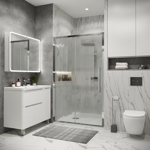 Душевая дверь Grossman Cosmo 110 см 100.K33.02.110.10.02, хром/шиншилла - 4 Душевая дверь Grossman Cosmo 110 см 100.K33.02.110.10.02, хром/шиншилла фото 4