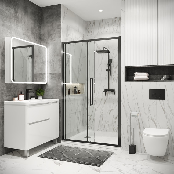 Душевая дверь Grossman Cosmo 120 см 100.K33.02.120.42.00, графит сатин/прозрачное - 4 Душевая дверь Grossman Cosmo 120 см 100.K33.02.120.42.00, графит сатин/прозрачное фото 4