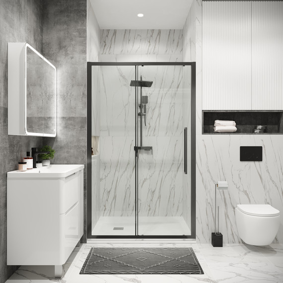 Душевая дверь Grossman Cosmo 110 см 100.K33.02.110.42.00, графит сатин/прозрачное - 5 Душевая дверь Grossman Cosmo 110 см 100.K33.02.110.42.00, графит сатин/прозрачное фото 5