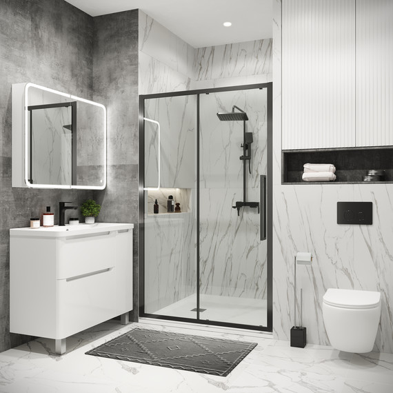 Душевая дверь Grossman Cosmo 110 см 100.K33.02.110.42.00, графит сатин/прозрачное - 6 Душевая дверь Grossman Cosmo 110 см 100.K33.02.110.42.00, графит сатин/прозрачное фото 6