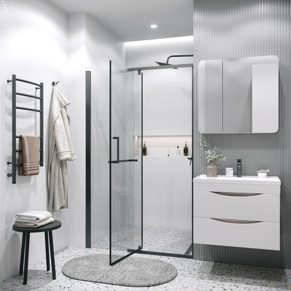 Душевая дверь Grossman Pragma 110 см 100.K33.03.110.21.00, чёрный матовый/прозрачное - 6 Душевая дверь Grossman Pragma 110 см 100.K33.03.110.21.00, чёрный матовый/прозрачное фото 6